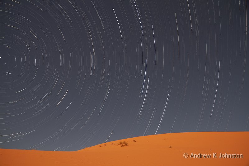 1113_7D_5932-5966 Trail.jpg - Star Trail over Erg Chebbi, Morocco (stacked from 32 originals of 2 mins duration)